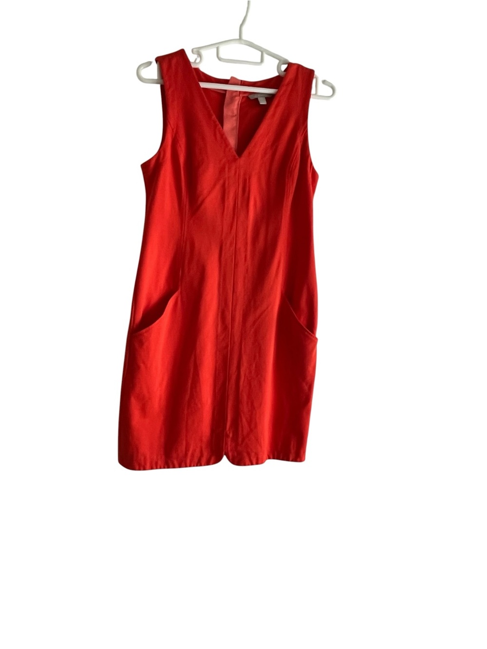 Banana Republic Orange Sleeveless V-Neck Mini Dress